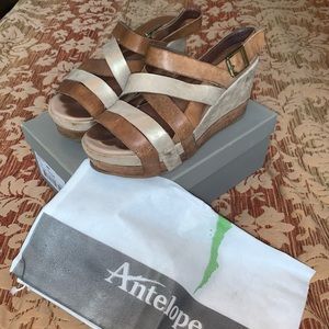 Antelope 847 Brush Leather + Metallic  Sandals